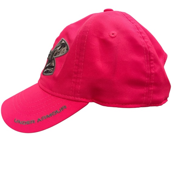 Under Armour Adjustable Baseball Cap Pink Camo Logo Women’s One Size - Picture 4 of 10